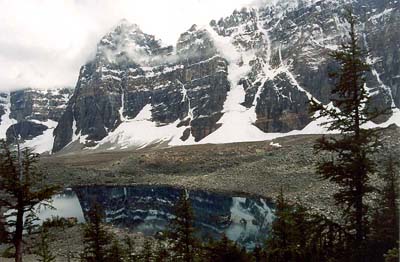 Eiffel Lake and a Glimpse of the Ten Peaks