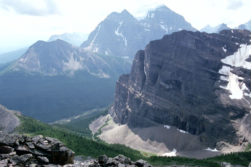 Sheol Mountain and Mt. Temple from Mt. Fairview