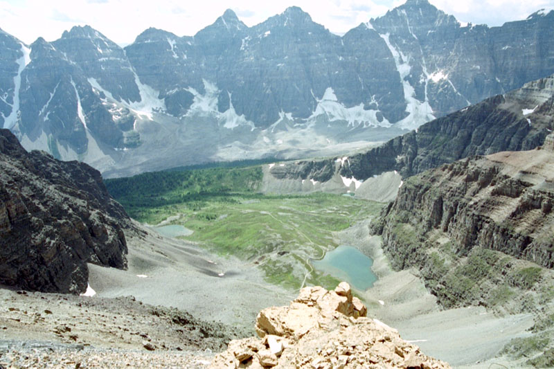 Larch Valley and Wenkchemna Peaks