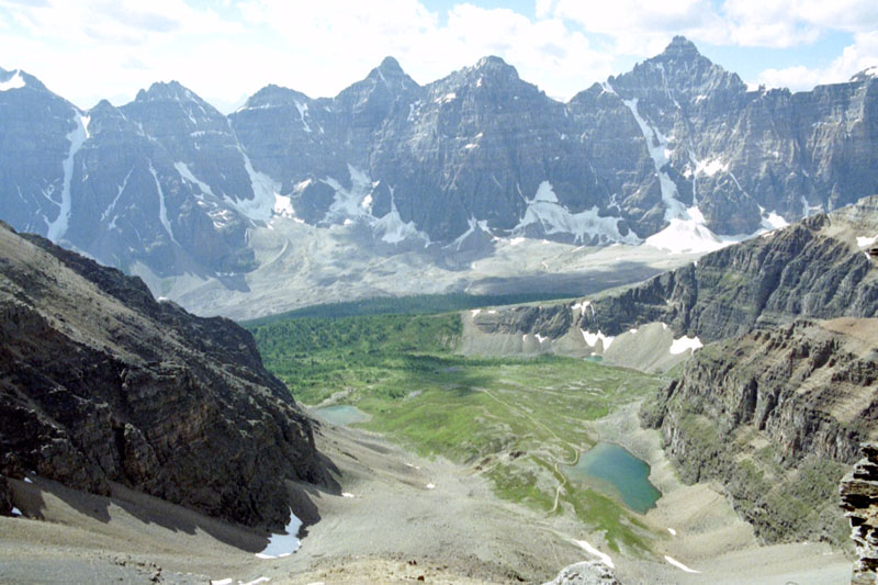 Larch Valley and Wenkchemna Peaks