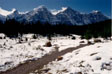 Snow in August in Larch Valley