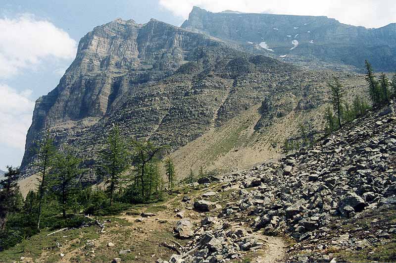 Trail below Mount Temple