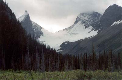 Mount Robertson, Mount Sir Douglas, and the Robertson Glacier